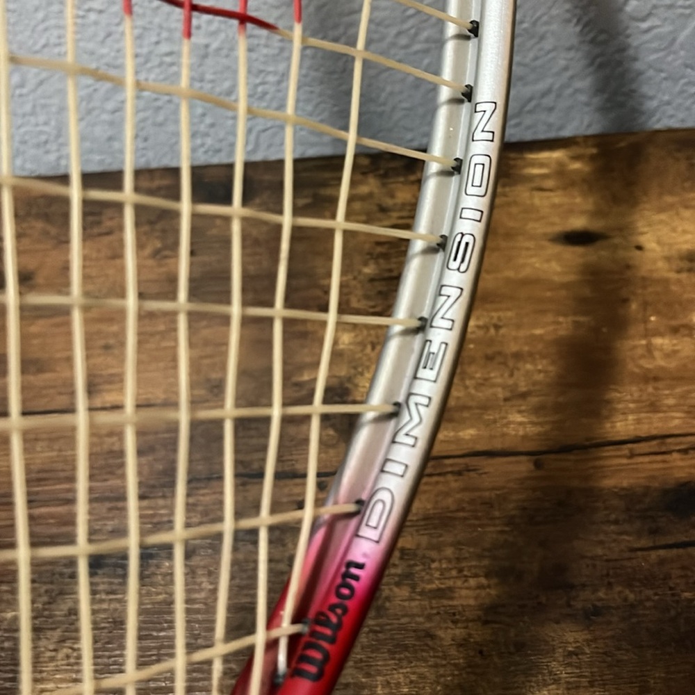Wilson Red and White Racquet ball  Racket - Picture 8 of 14